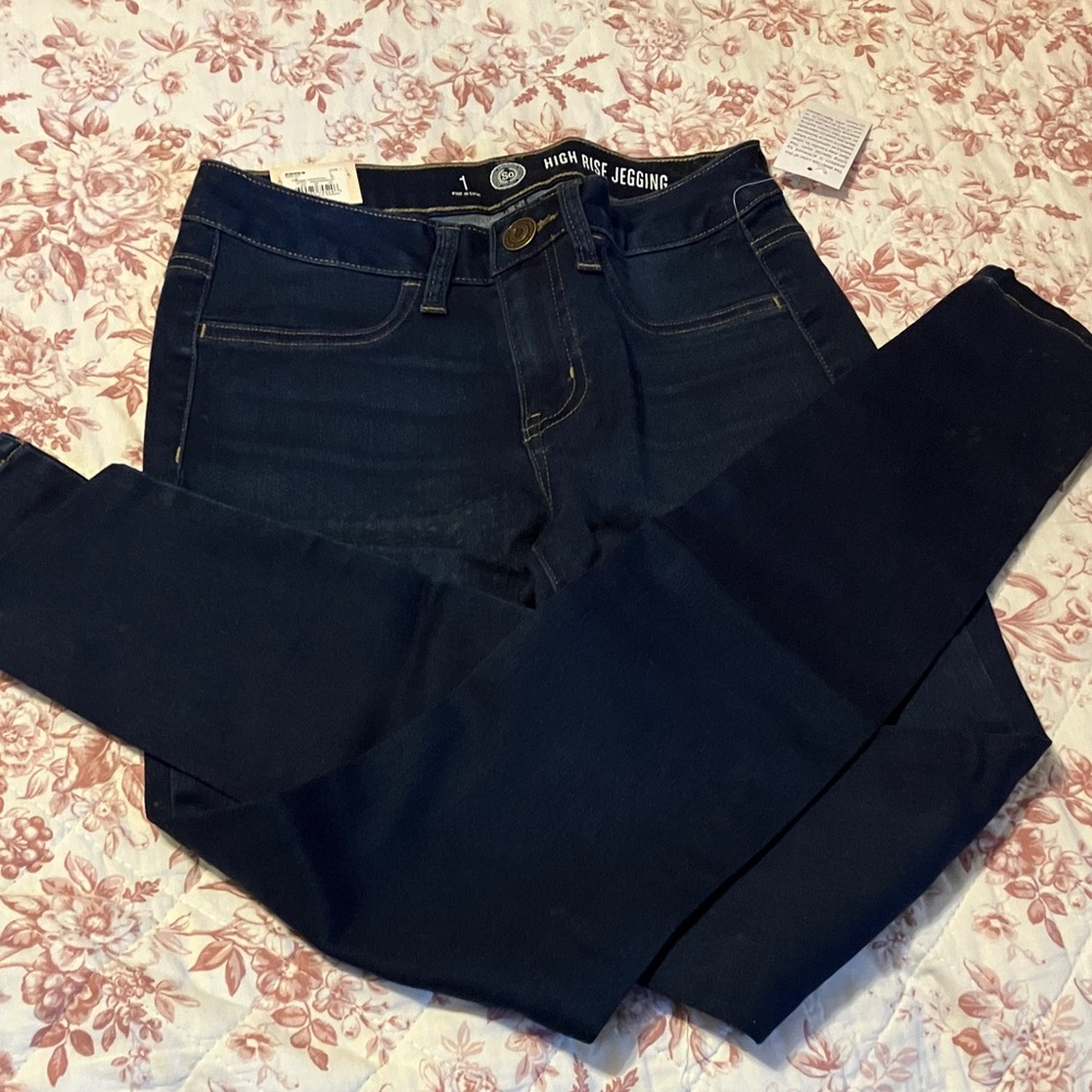 SO Women's High Rise Jeans - Deep Blue